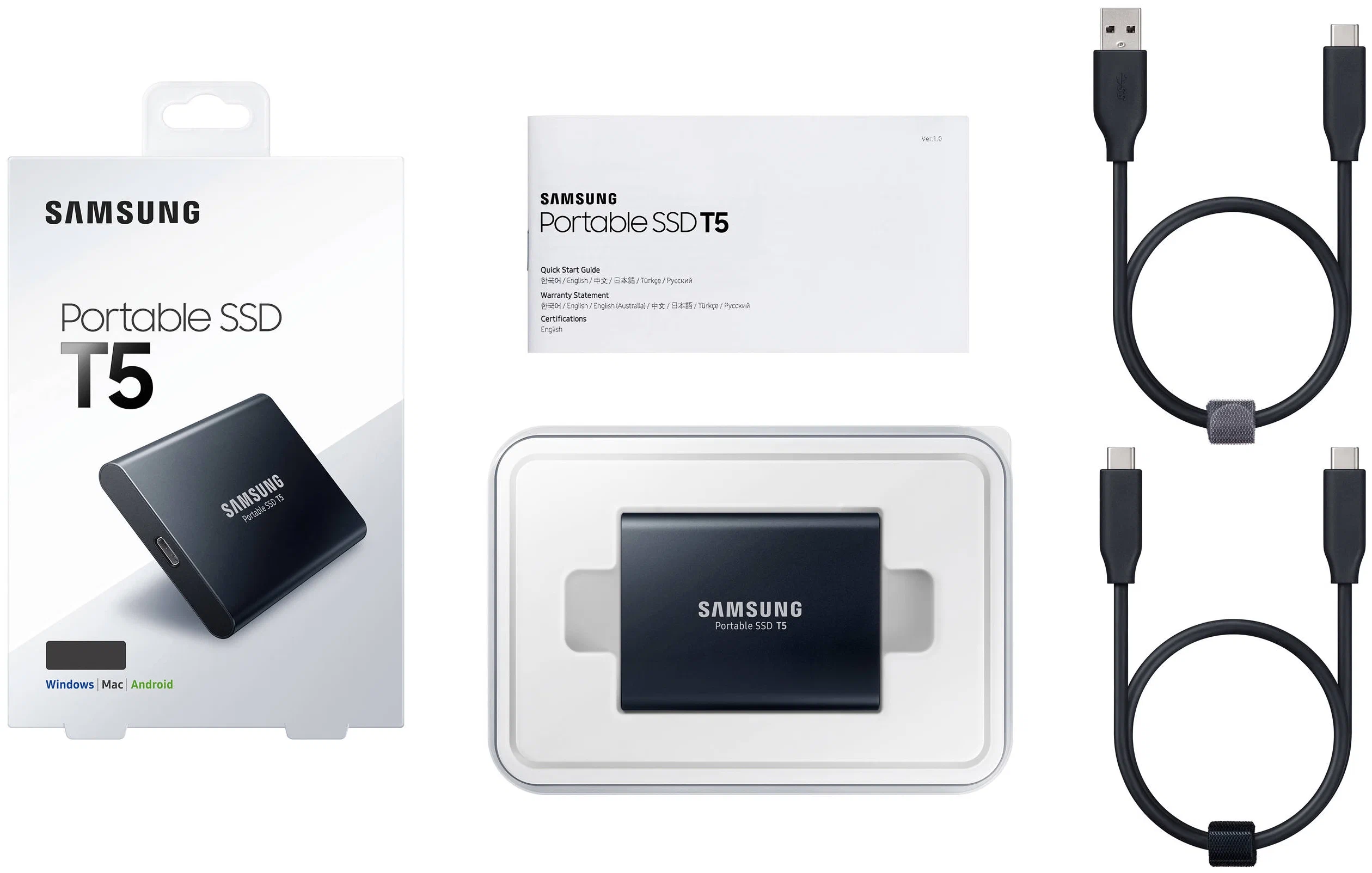 SSD Samsung T5 - вес: 51 г