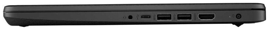 14" HP 14s-fq0087ur  - разъемы: USB 3.2 Gen1 Type A x 2, USB 3.2 Gen1 Type-С, выход HDMI, микрофон/наушники Combo