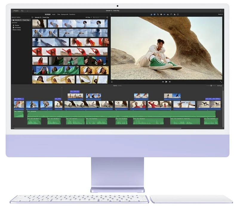 23.5" Apple iMac 24" 2021 г. - разрешение экрана: 4480x2520