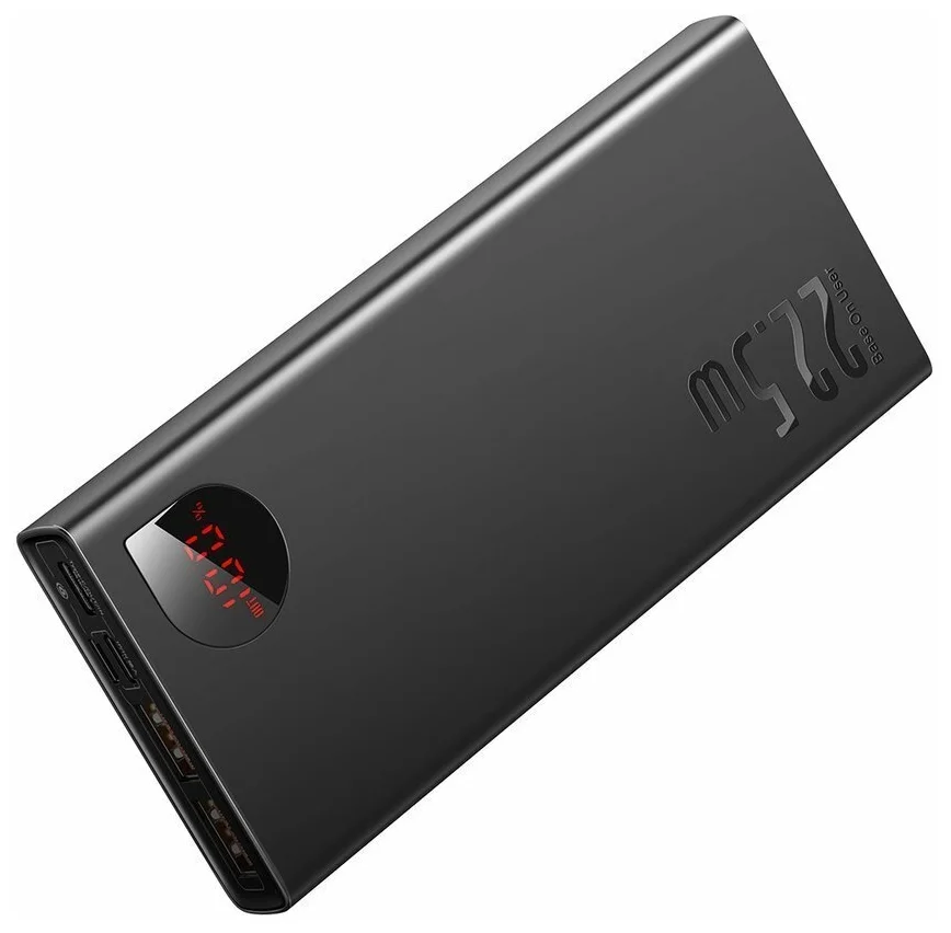 Baseus Adaman Metal 10000mAh - особенности: зарядка двух устройств, индикатор заряда