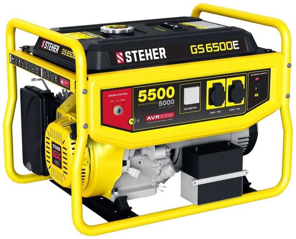 Steher GS-6500Е, (5500 Вт) - максимальная мощность: 5500 Вт