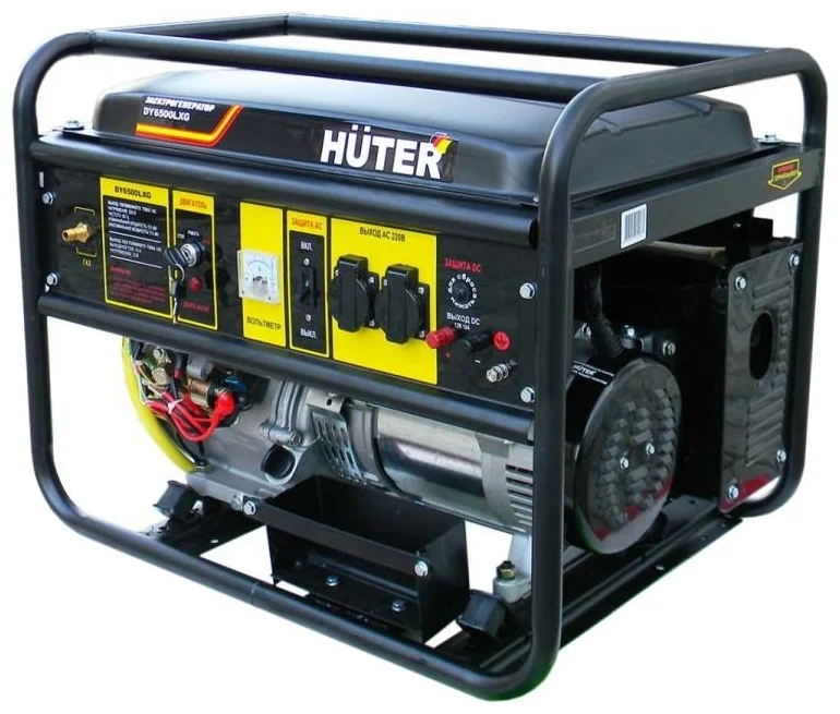 Huter DY6500LXG - запуск: электрический, ручной