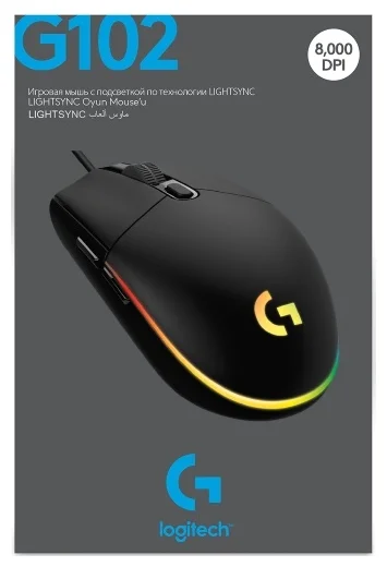 Logitech G G102 Lightsync - дизайн: для правой руки