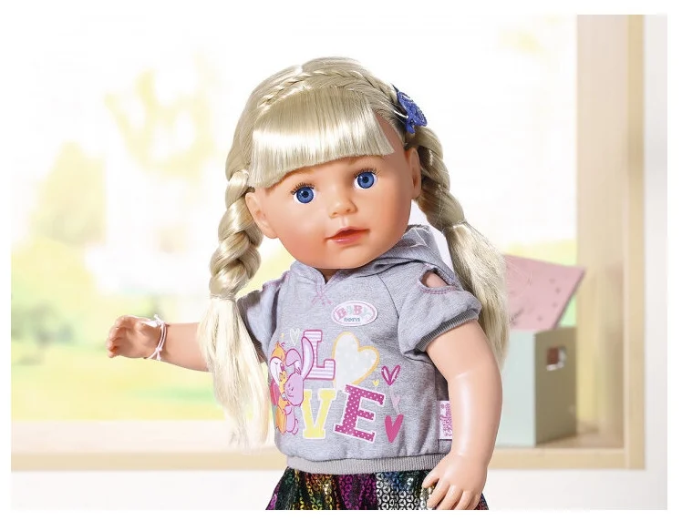 Zapf Creation Baby Born "Сестренка-Модница 2019", 43 см, 824-603 - комплектация: украшения для девочки, бутылочка, расческа