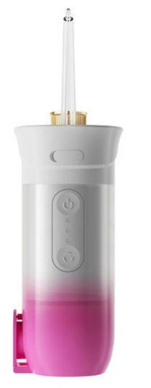 Ирригатор для полости рта, 3 режима работы, зарядка через USB, 4 насадки в комплекте - цвет товара: белый