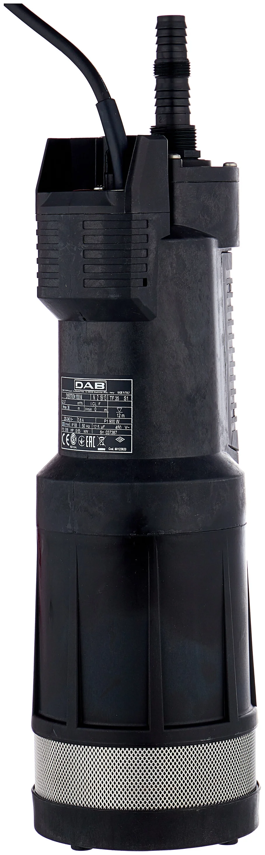 DAB DIVERTRON 1000 M (650 Вт) - макс. производительность: 5.7 м³/ч, макс. напор: 36 м