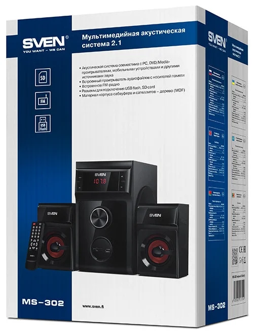SVEN MS-302 - поддержка карт памяти SD