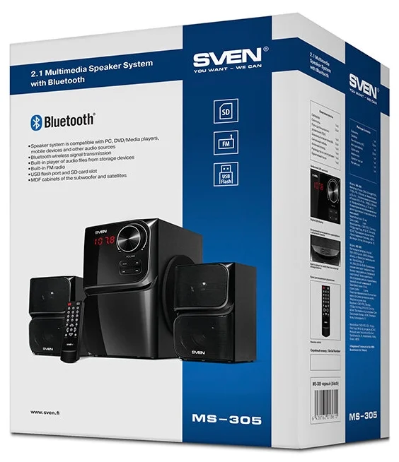 SVEN MS-305 - поддержка карт памяти SD