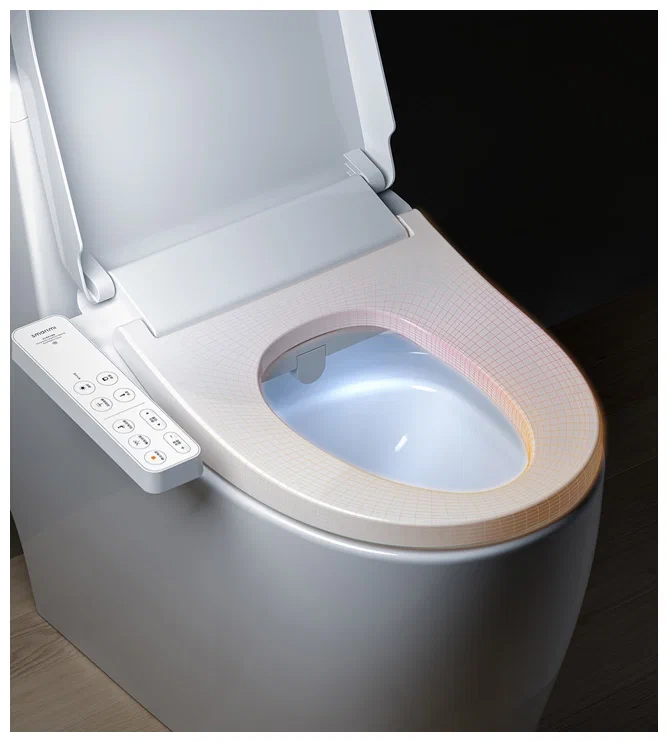 Xiaomi Smartmi Smart Toilet Cover - функции: подсветка, подача воды, подогрев воды, ионизация, подогрев сиденья