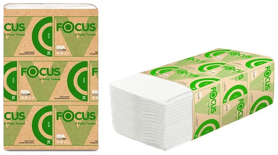 Focus ECO V-сложения белые однослойные 5049978 - особенности: тиснение