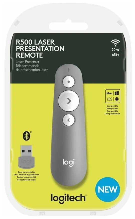 Logitech Presenter R500 - совместимые версии Windows: 10, 7, 8.1