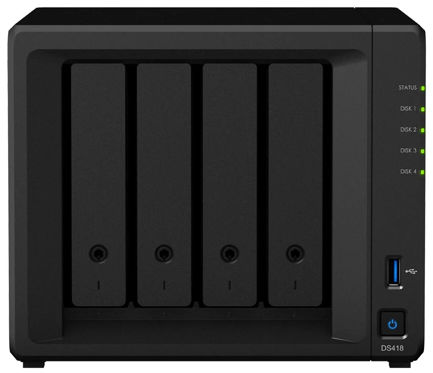 Synology DS418 - порты Ethernet: 2x1000 Мбит/с