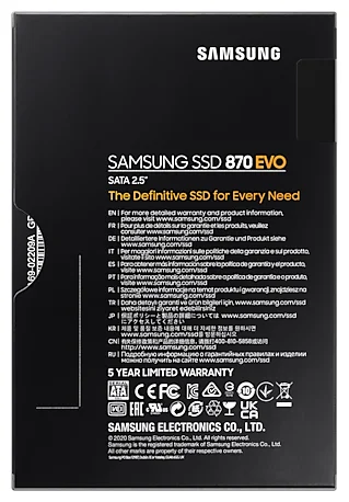Samsung 870 EVO 500 SATA MZ-77E500BW - тип флэш-памяти: V-NAND 3-bit MLC
