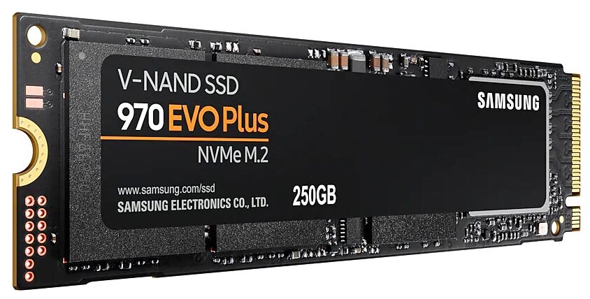 Samsung 970 EVO Plus 250 M.2 MZ-V7S250BW - скорость чтения/записи: 3500 МБ/с / 2300 МБ/с