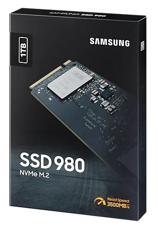 Samsung 980 1000 M.2 MZ-V8V1T0BW - тип флэш-памяти: V-NAND 3-bit MLC