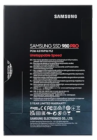 Samsung 980 PRO 2000 MZ-V8P2T0BW - объем буфера: 2048 МБ