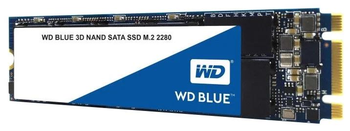 Western Digital WD Blue SATA 1000 M.2 WDS100T2B0B - скорость чтения/записи: 560 МБ/с / 530 МБ/с