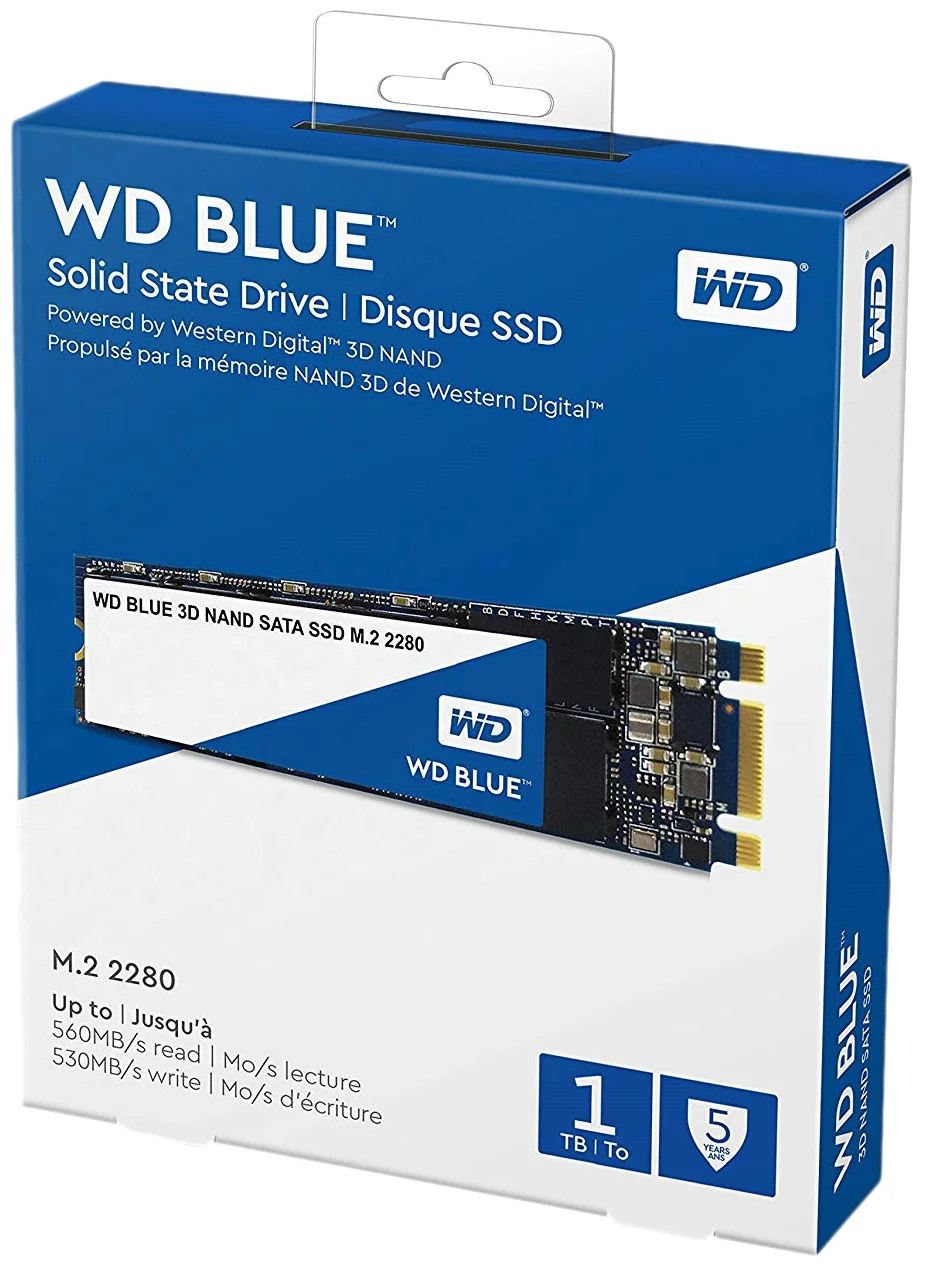 Western Digital WD Blue SATA 1000 M.2 WDS100T2B0B - интерфейсы: SATA 6Gb/s