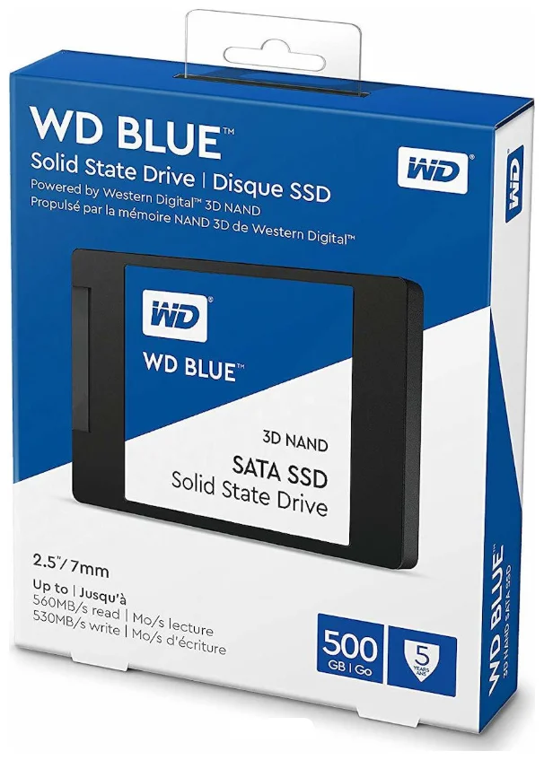 Western Digital WD Blue SATA 500 SATA WDS500G2B0A - интерфейсы: SATA 6Gb/s