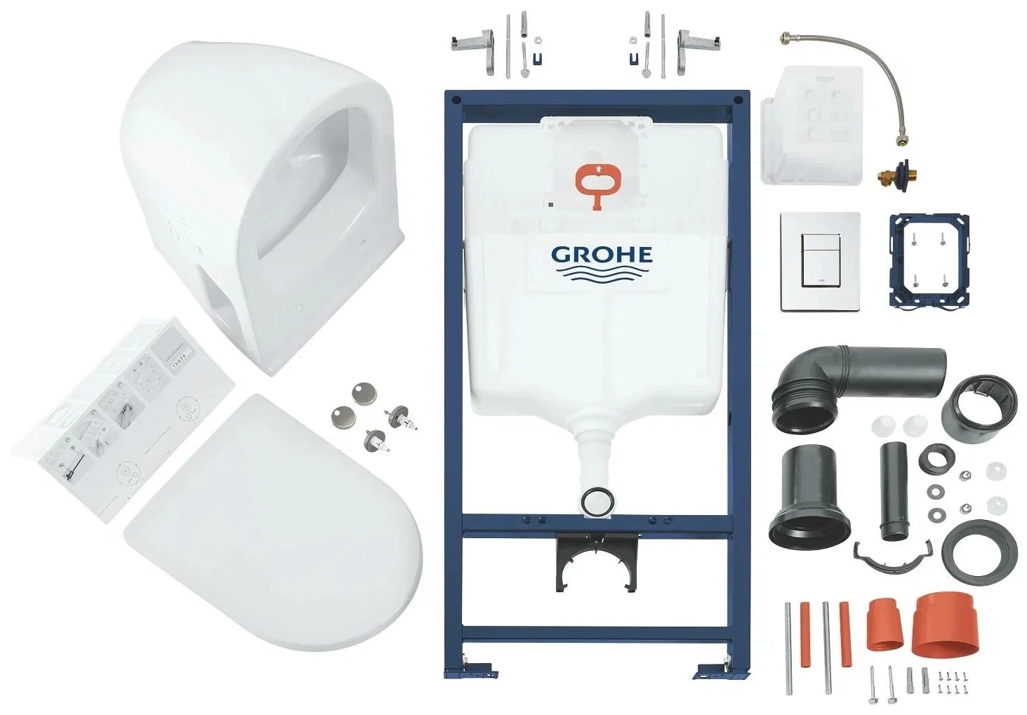 Grohe Solido 39186000 - установка бачка: скрытая