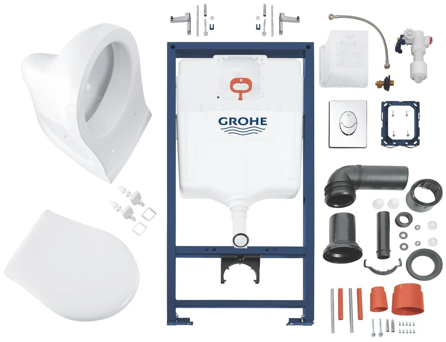 Grohe Solido Perfect 39192000 - установка бачка: скрытая
