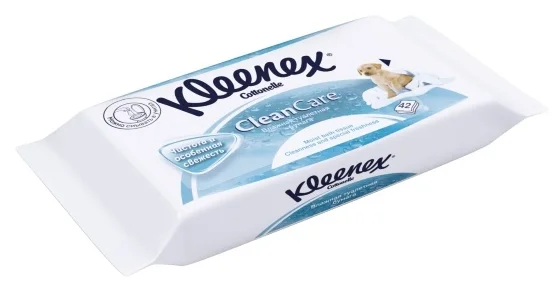 Kleenex Cottonelle CleanCare в мягкой упаковке - цвет: белый