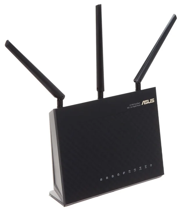 Wi-Fi ASUS RT-AC68U - стандарт Wi-Fi 802.11: b (Wi-Fi 1), a (Wi-Fi 2), g (Wi-Fi 3), n (Wi-Fi 4), ac (Wi-Fi 5)