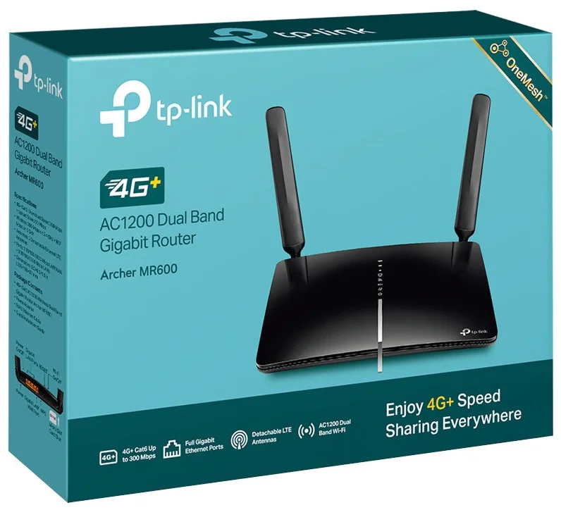 Wi-Fi TP-LINK Archer MR600 - встроенная поддержка SIM-карт: 4G LTE, 3G