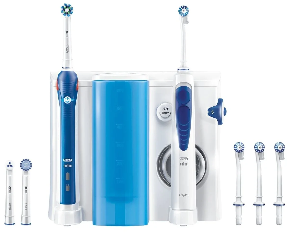 Oral-B OxyJet Cleaning System + PRO 2000 Toothbrush - частота пульсации воды: 1350 импульсов/мин