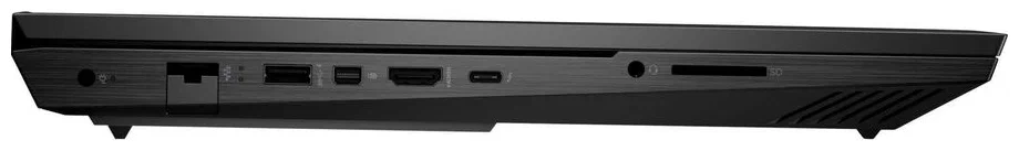 17.3" HP OMEN 17-ck0026ur - разъемы: USB 3.2 Gen1 Type A x 3, выход HDMI, выход Mini DisplayPort, микрофон/наушники Combo, Ethernet - RJ-45, Thunderbolt 4