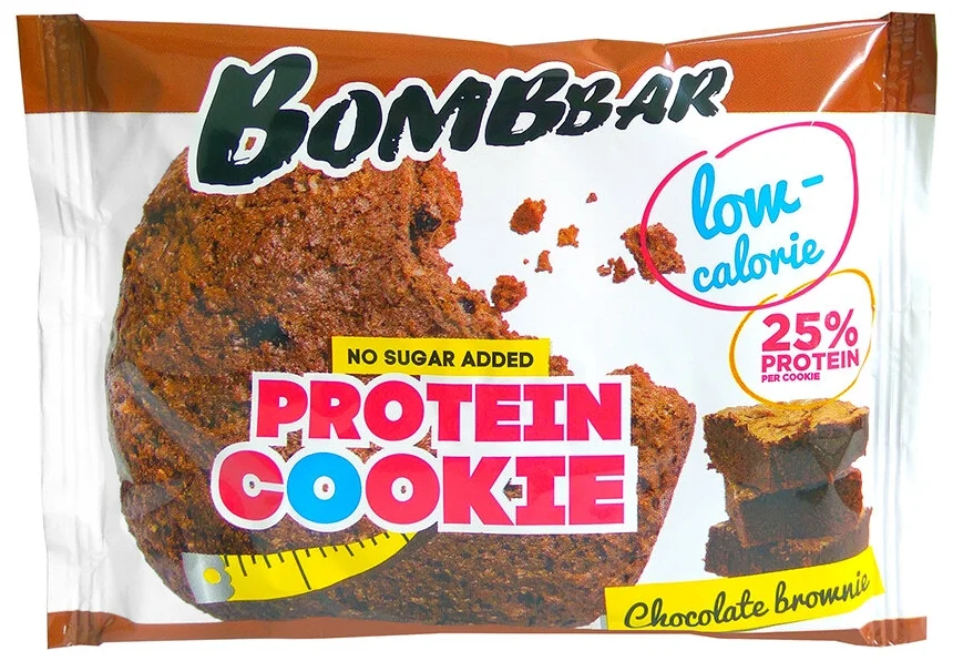 Bombbar Protein Cookie низкокалорийное 40 г., 12 шт. - калорийность 100 г 271 ккал