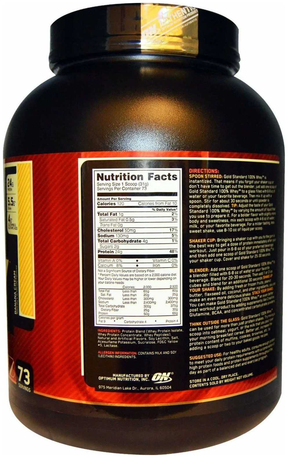 Optimum Nutrition Whey Gold Standard - форма выпуска: порошок