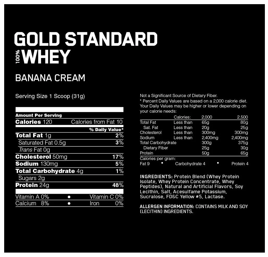 Optimum Nutrition Whey Gold Standard - содержание белков в 100 г: --