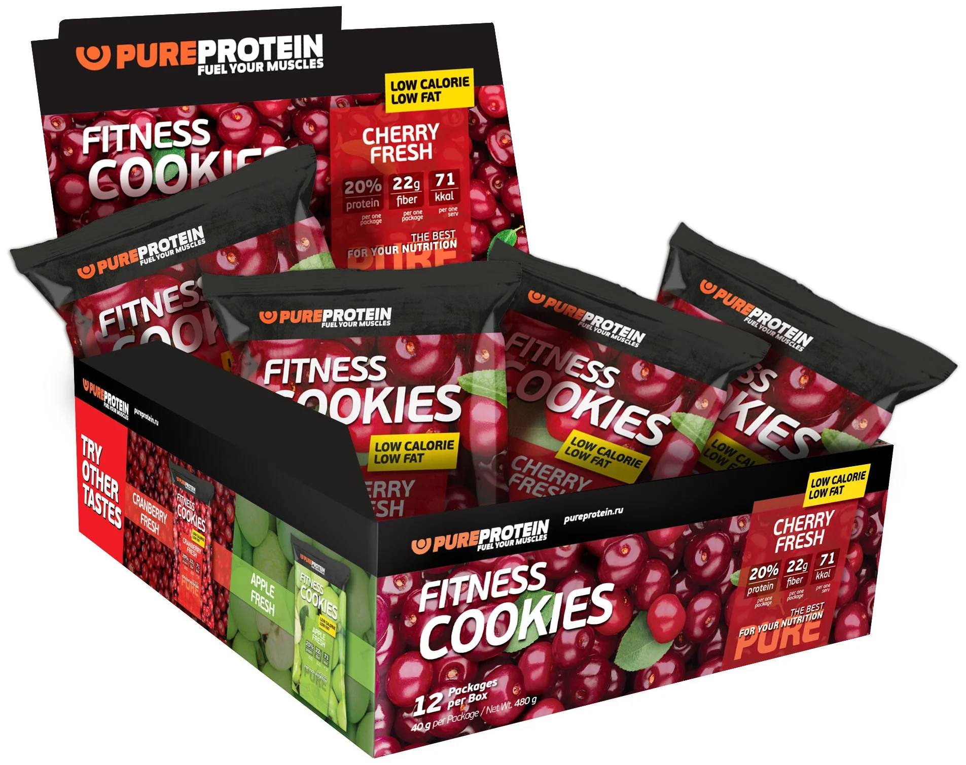 Pure Protein Fitness, 40 г, 12 шт. - вид белка: сывороточный концентрат