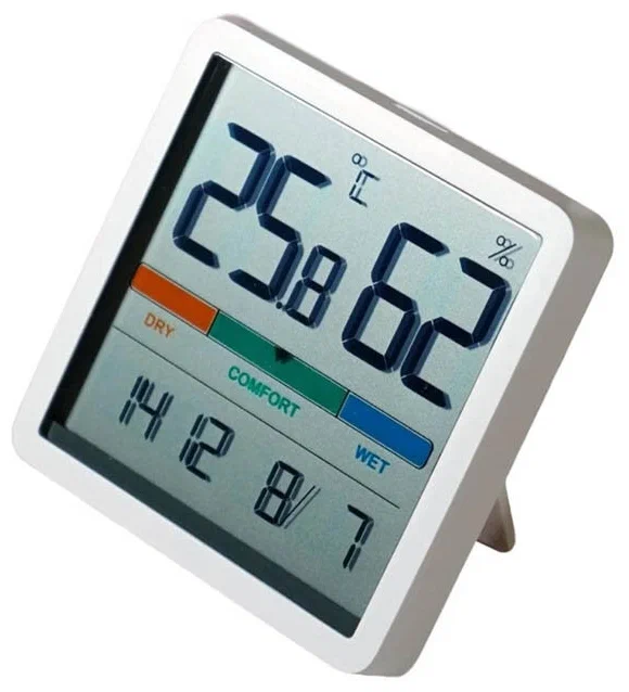 Xiaomi MIIIW NK5253 Temperature Humidity Clock - дополнительные функции: часы