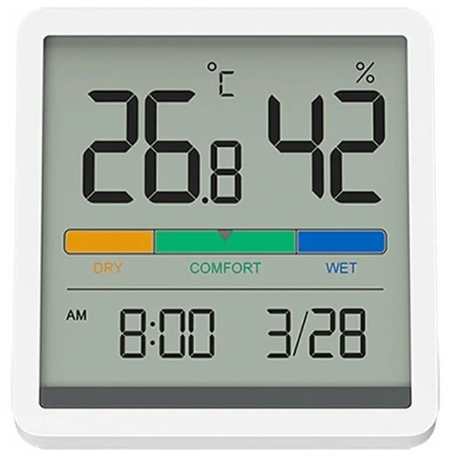 Xiaomi MIIIW NK5253 Temperature Humidity Clock - установка: настенная, настольная