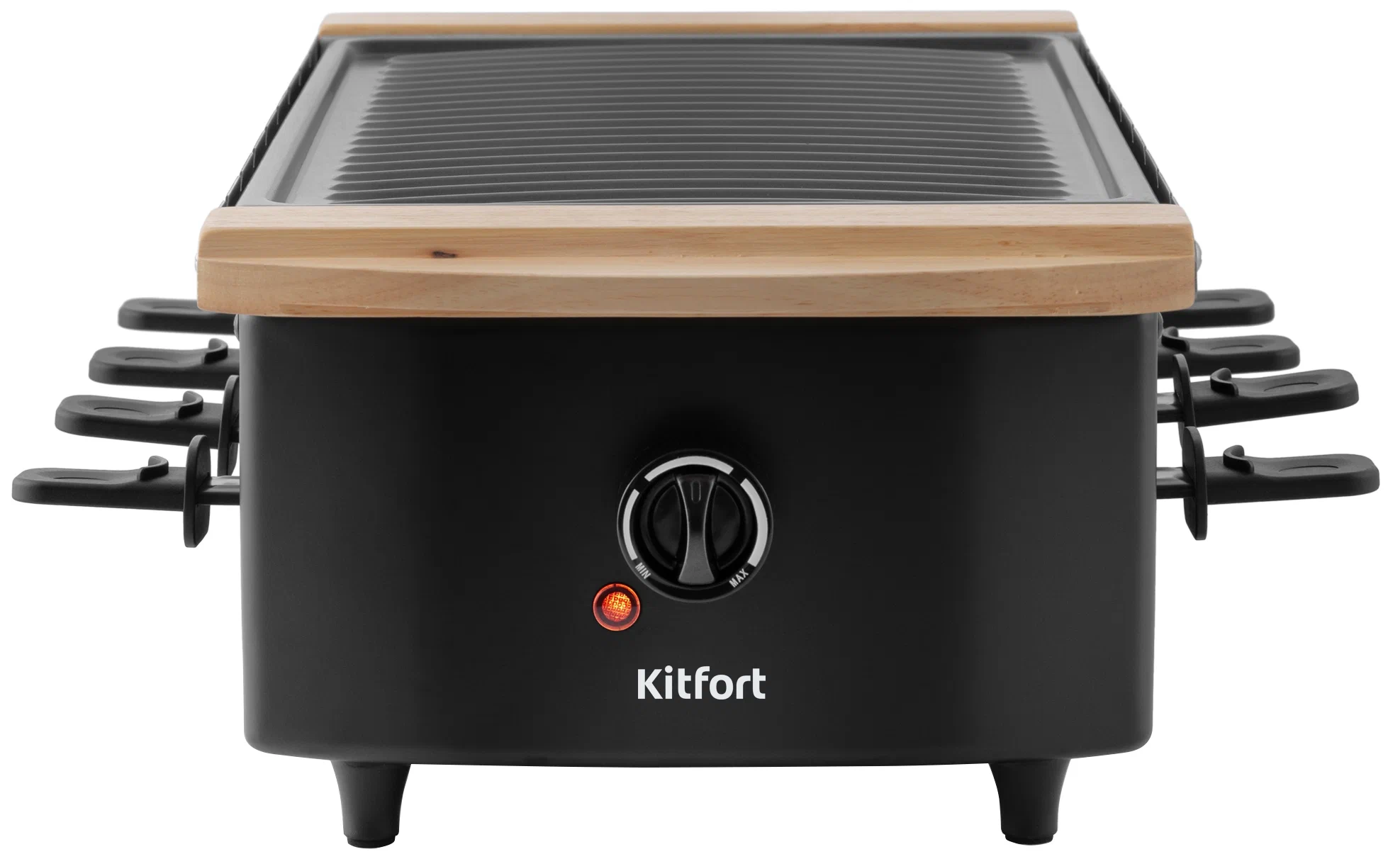 Kitfort KT-1650 - особенности: антипригарное покрытие, поддон для сбора жира