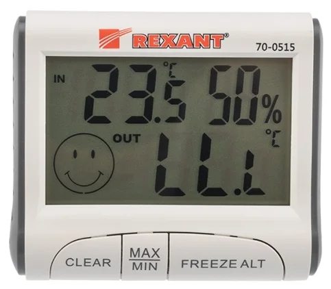 REXANT 70-0515 - измерения: влажность в помещении, температура в помещении, температура на улице