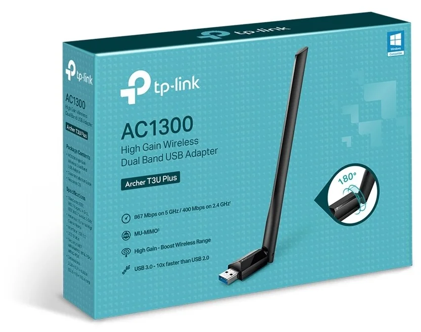 TP-LINK Archer T3U Plus - интерфейс подключения: USB