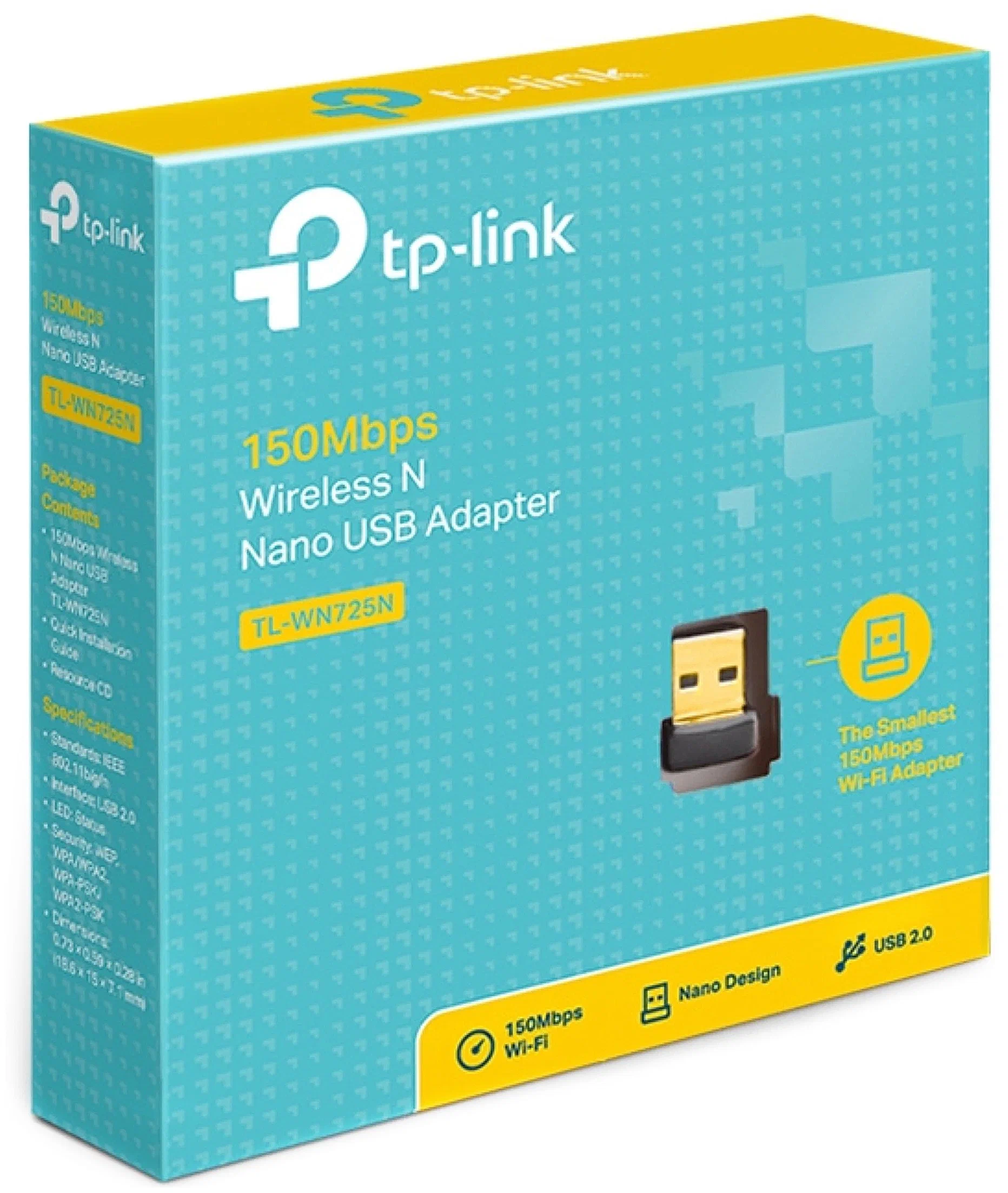 TP-LINK TL-WN725N - cтандарт USB: USB 2.0