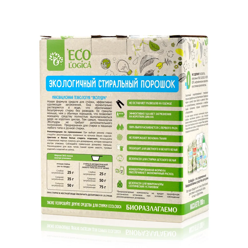 Cуперконцентрат Ecologica - Для детского белья: да